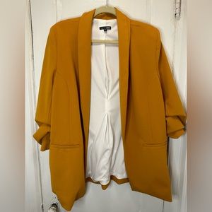 H&M mustard yellow blazer size XL